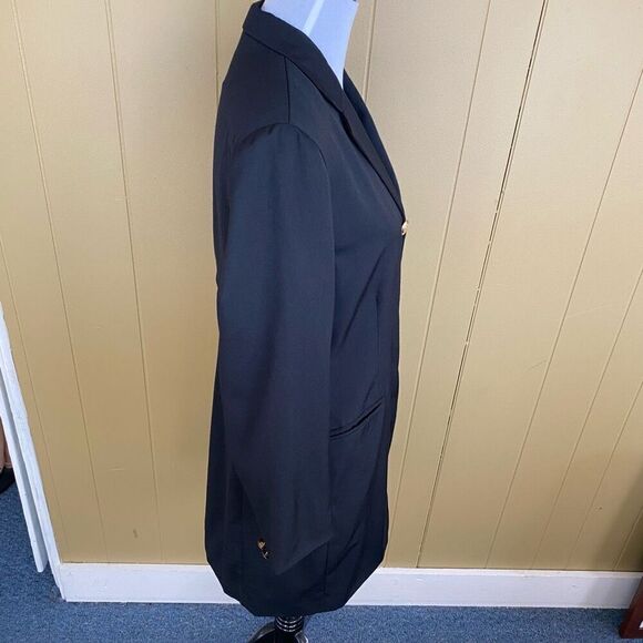 Evan Picone women 12 wool blend fully lined vintage  3 gold buttonup blazer - Picture 4 of 14